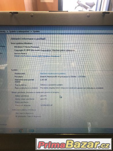 Notebook Asus Aspire 1640Z + nabíječka – fotografie 3