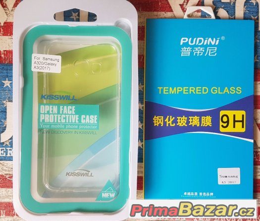 Samsung A3 Galaxy A320 SADA Sklo + Pouzdro silikon TPU – fotografie 3