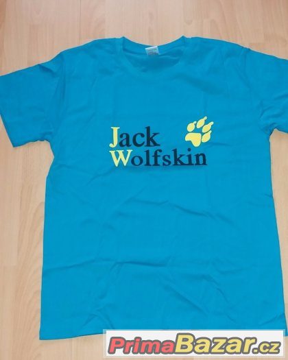 tričko Jack Wolfskin velikost XL bavlna barva světle modrá – fotografie 2