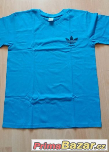 tričko Adidas velikost L bavlna barva modrá – fotografie 1