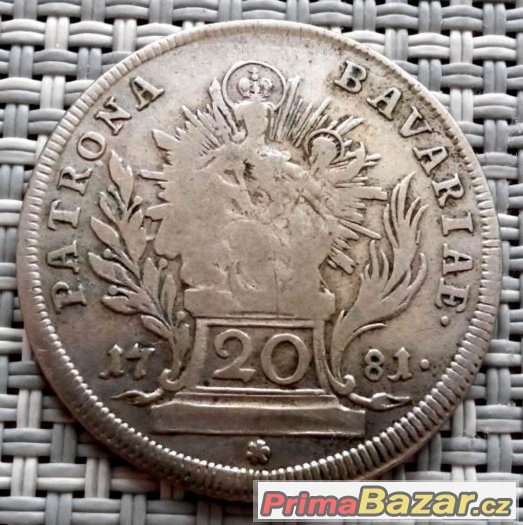 20 krejcarů 1781, Carl Theodor, Bavorsko - 440 – fotografie 1