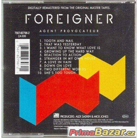 CD Foreigner - Agent Provocateur – fotografie 3