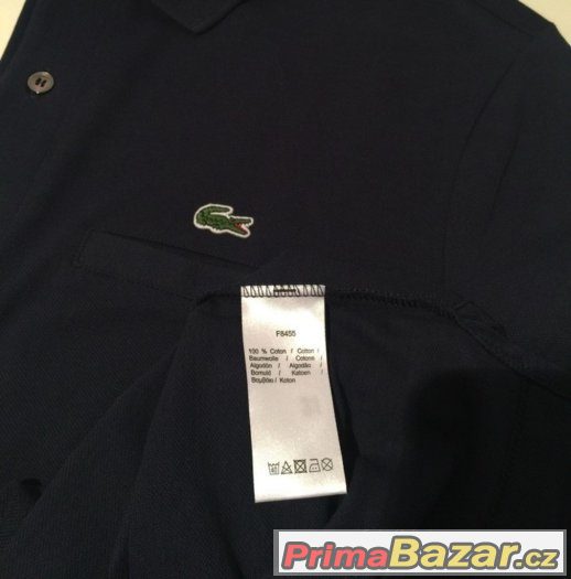 Pánské polo triko tmavě modré Lacoste – fotografie 3