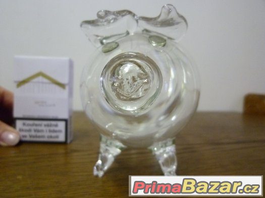 Skleněné prase ručně foukané – fotografie 4
