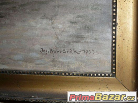 Josef Bartůněk-orig.olej na plátně 1933 – fotografie 2