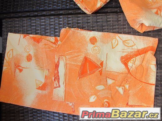 bavlněné povlečení na dvě postele oranžové – fotografie 3