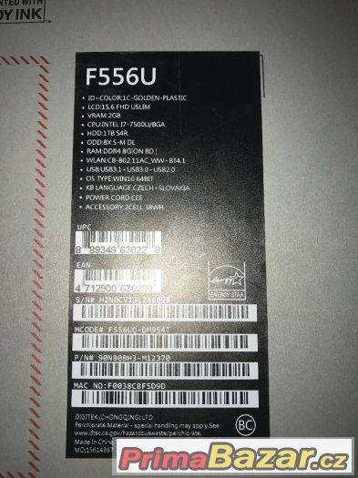prodam ASUS F556UQ-DM954T, zlatá – fotografie 2