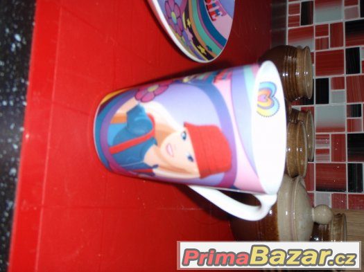 Dětský jídelní setík (Barbie) - super stav – fotografie 3