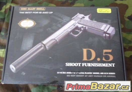 Airsoft zbraň D-5 BERETTA kovová - Manuální – fotografie 2