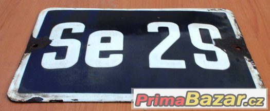 Stará smaltovaná cedulka Se 29 – fotografie 2
