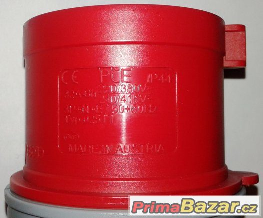 Třífázová vidlice - 5 pólová, 32A / 400V, krytí IP 44, TT – fotografie 2