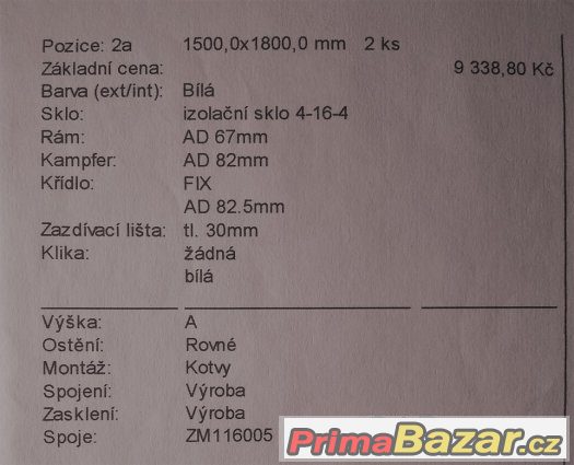 Plastové okno - sestava - PRODÁNO – fotografie 2
