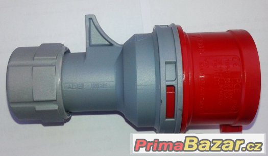 Třífázová vidlice - 5 pólová, 16A / 400V, krytí IP 44, TT – fotografie 1