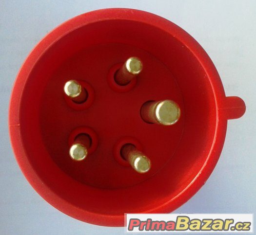 Třífázová vidlice - 5 pólová, 16A / 400V, krytí IP 44, TT – fotografie 3