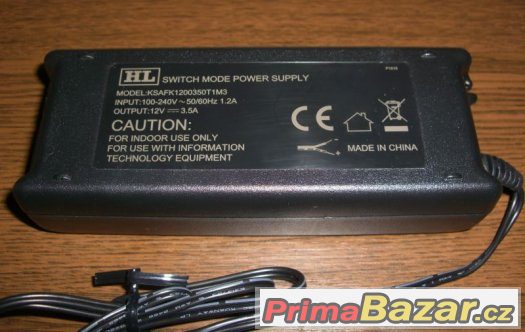 Napájecí adaptér 12V-3.5A, NOVÝ, KSAFK1200350T1M3 – fotografie 3