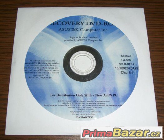 DVD pro obnovu celého systému Asus - N2349 – fotografie 2