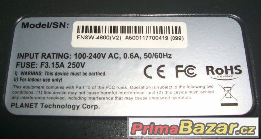 48-Port Fast Ethernet Switch PLANET FNSW-4800 – fotografie 5