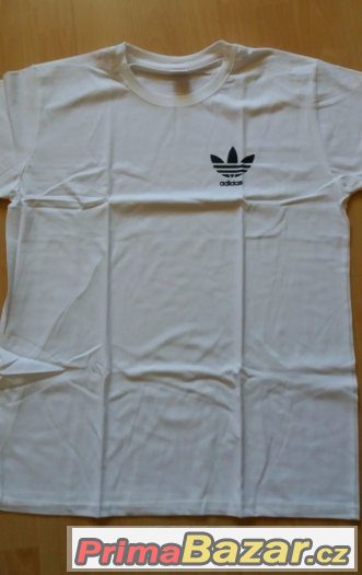 tričko Adidas velikost XXL bavlna barva bílá – fotografie 1