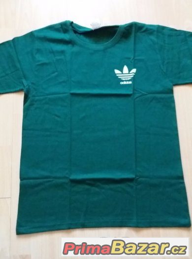 tričko Adidas velikost L bavlna barva zelená – fotografie 1