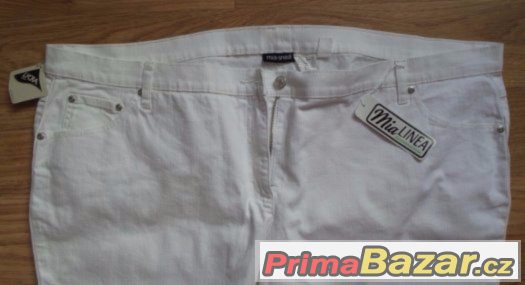 Bílé elastické rifle, zn.BonPrix-Mia Linea, vel. 56, nové – fotografie 4
