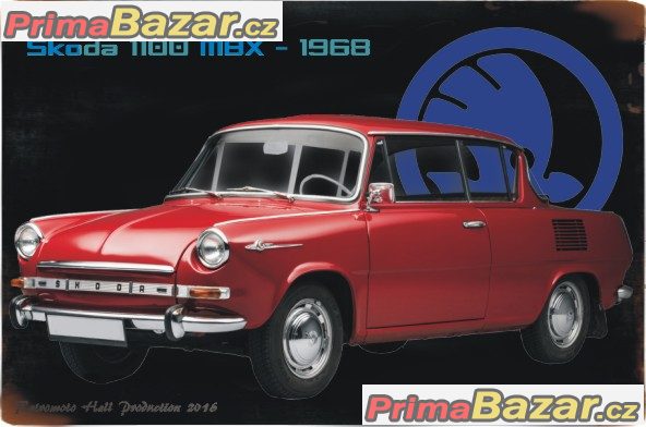 ŠKODA 1100 MBX 1968 - PLECHOVÁ POHLEDNICE