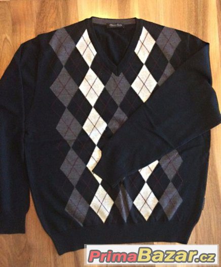 Luxusní svetr (pulover), merino vlna -  vel. XL/54 – fotografie 1