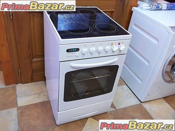 Sporák sklokeramický PRIVILEG šíře 50 cm horkovzduch