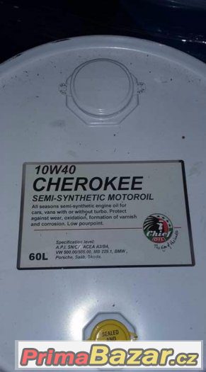 Motorový Olej Chief Oil Cherokee 10w40 Platí do smazání. – fotografie 1