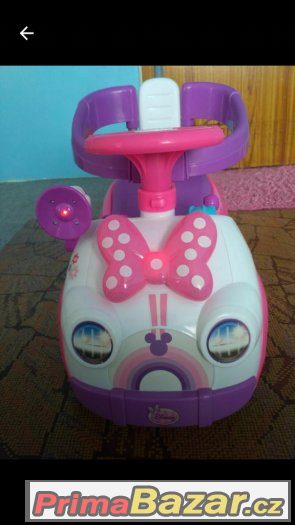 Autíčko minnie mouse s vodící tyčí – fotografie 3