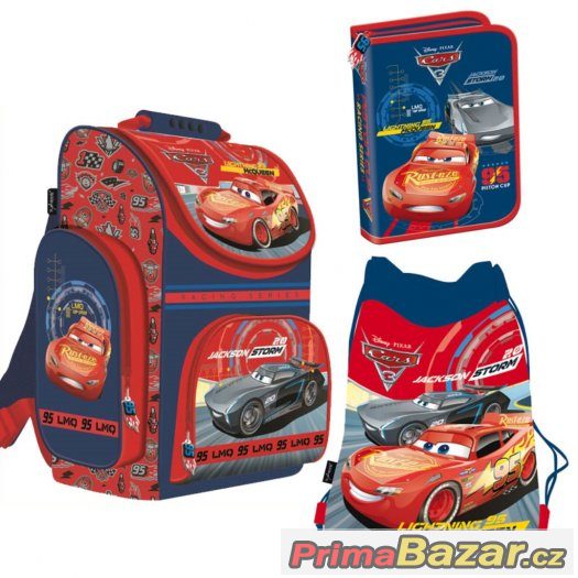 ŠKOLNÍ AKTOVKA BATOH 3v1 CARS DISNEY McQUEEN – fotografie 1