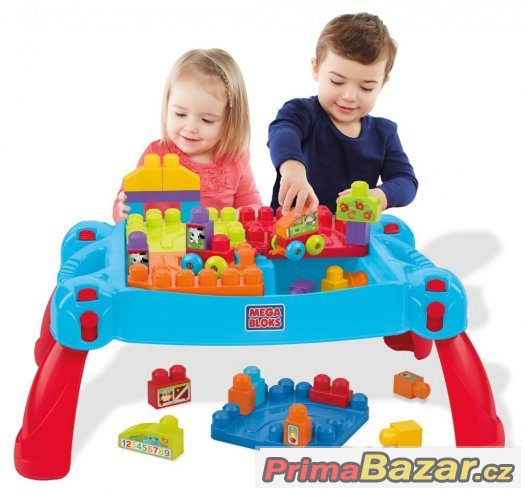 MEGA BLOKS First Builders hrací stůl + kostky – fotografie 4