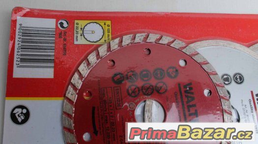 Sada 5 ks diamantových kotoučku 125mm Walter do rozbrusky – fotografie 4