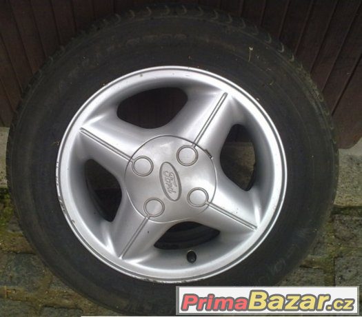 AL kola 4x108 FORD 14"  + pneu sada 4 ks 1499.-kč – fotografie 1