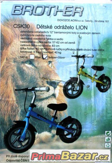 Dětské odrážedlo Brother Lion CSK30 – fotografie 2