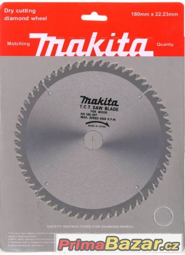 Řezný kotouč Makita Japan na dřevo pr.180mm s diamant nástav – fotografie 1