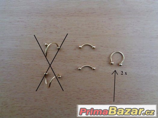 Zlaté piercingy – fotografie 1