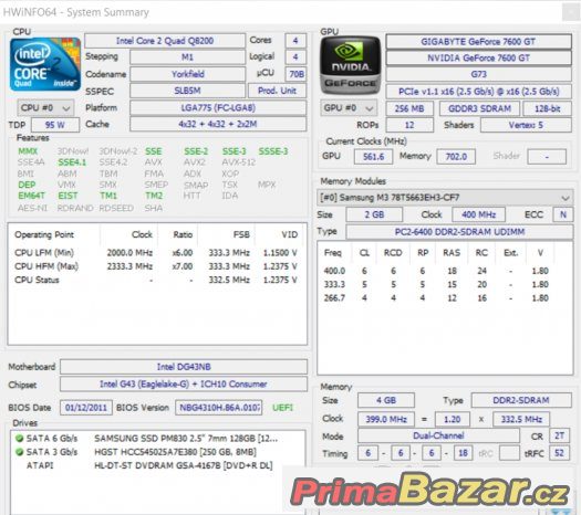 HTPC Q8200/4GB/128GBSSD/GF7600GTpasiv – fotografie 1