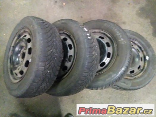 Plech disky 5x100 + pneu 195/65/15 VW,škoda,atd – fotografie 2