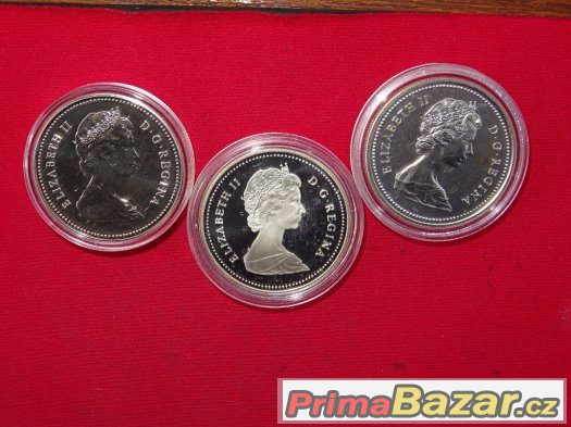 Canada - stříbrné 1 Dolary - 3 ks – fotografie 5