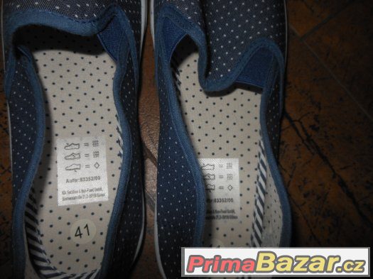 SLIP-ON MÓDNÍ PUNTÍKOVANÉ-nazouvací boty,vel.41,nové – fotografie 3