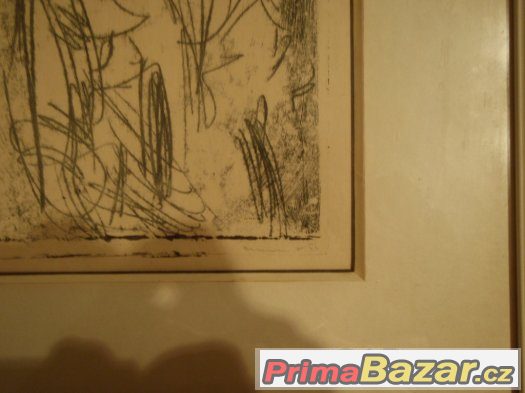 Obraz se signaturou dole, žena -- pozůstalost – fotografie 2