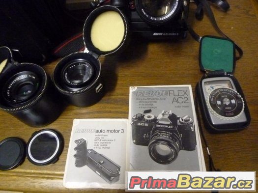 Kamera na kinofilm Fotoaparát Revueflex Ac2 motor blesk – fotografie 5