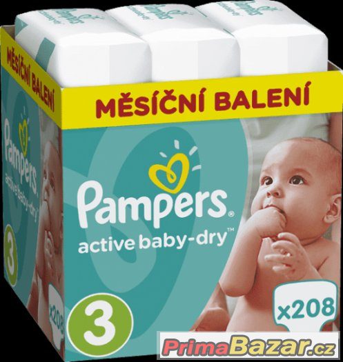 Plenky Active Baby Pampers Pleny 3 - 208 ks prodám – fotografie 1