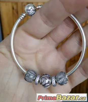 Pandorastyl korálek Propletená růžová záře