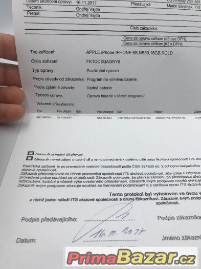 iPhone 6s 16GB Rose Gold - nová baterka - TOP stav – fotografie 2