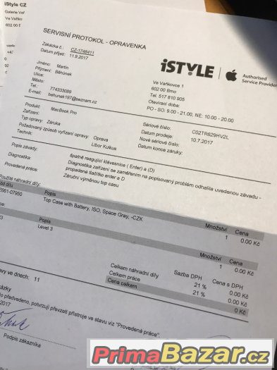 Macbook PRO 13" 2017 Touchbar - záruka iStyle – fotografie 3