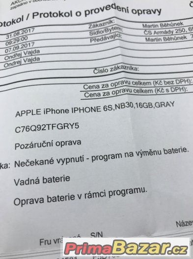 iPhone 6s 16gb space grey - nově vyměněná baterie – fotografie 2