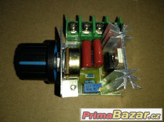 Regulátor napětí 220V, 2000W, regulace otáček, stmívání ... – fotografie 2