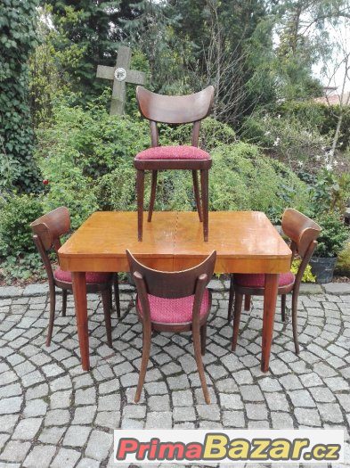 Jídelní sestava / židle / stůl / Thonet / – fotografie 1