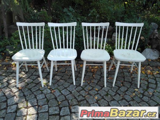 Retro židle / 60. léta / Ton / 3 + 1 ks – fotografie 1